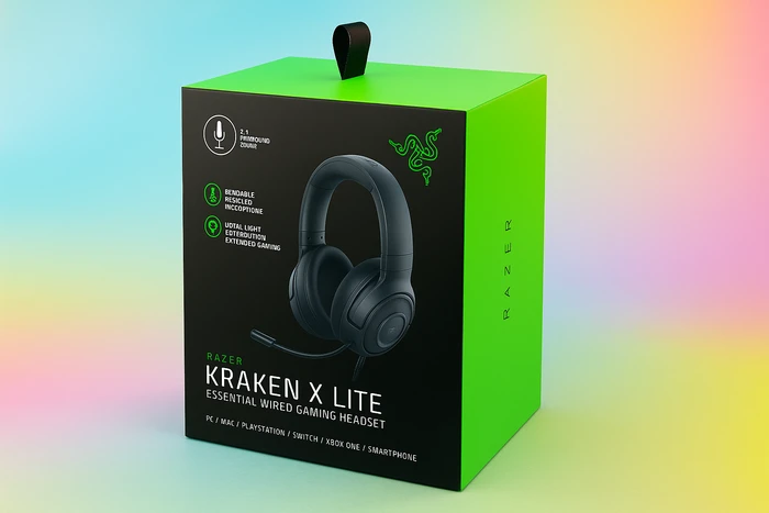 אוזניות גיימינג Razer Kraken X Lite | קלות משקל עם סאונד עוצמתי